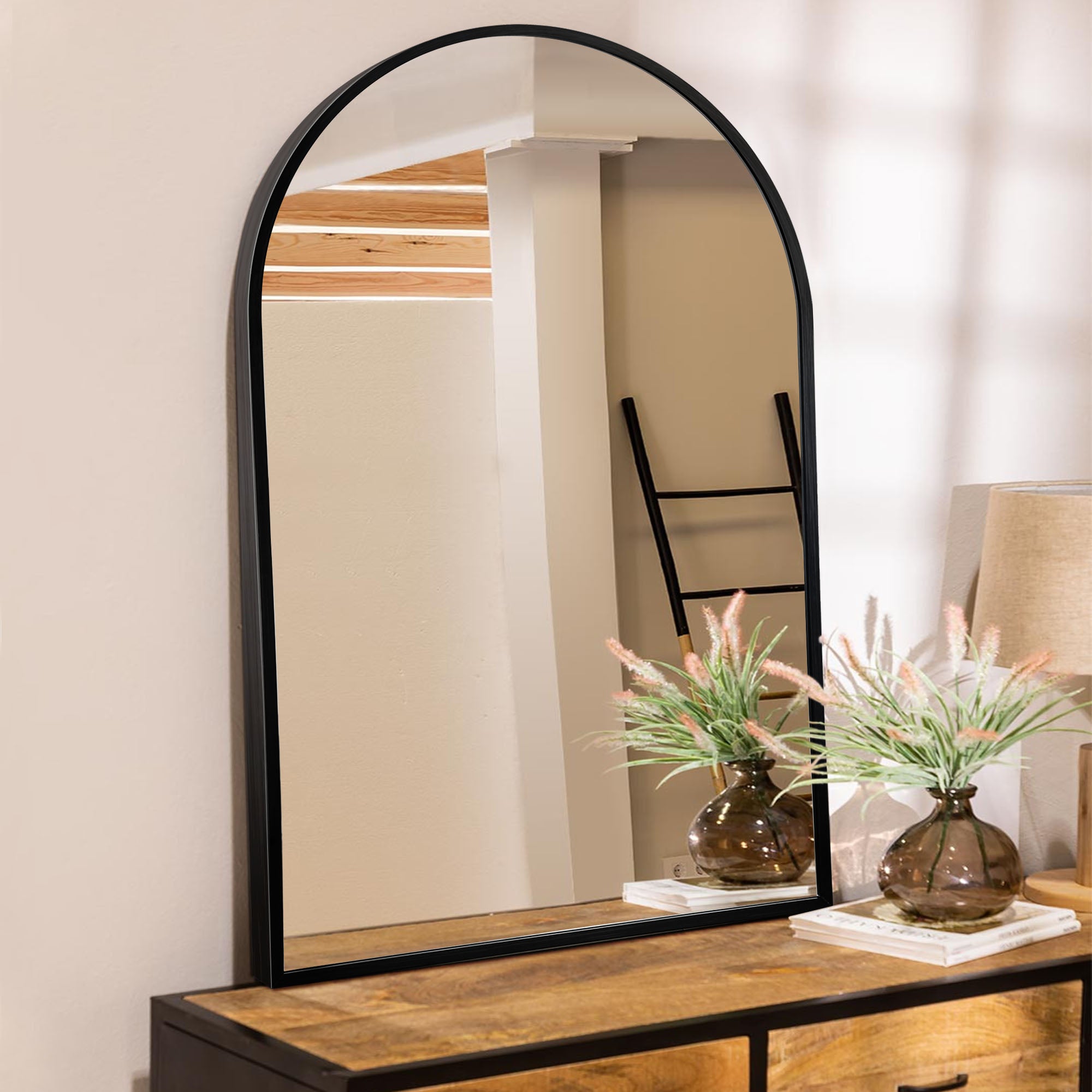 black arch mirror